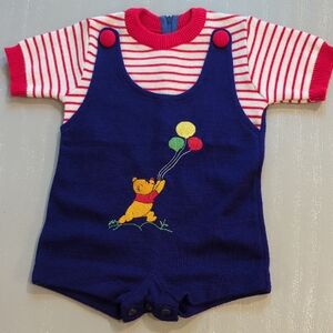 Sears Red and Blue‎ Winnie the Pooh Baby Romper